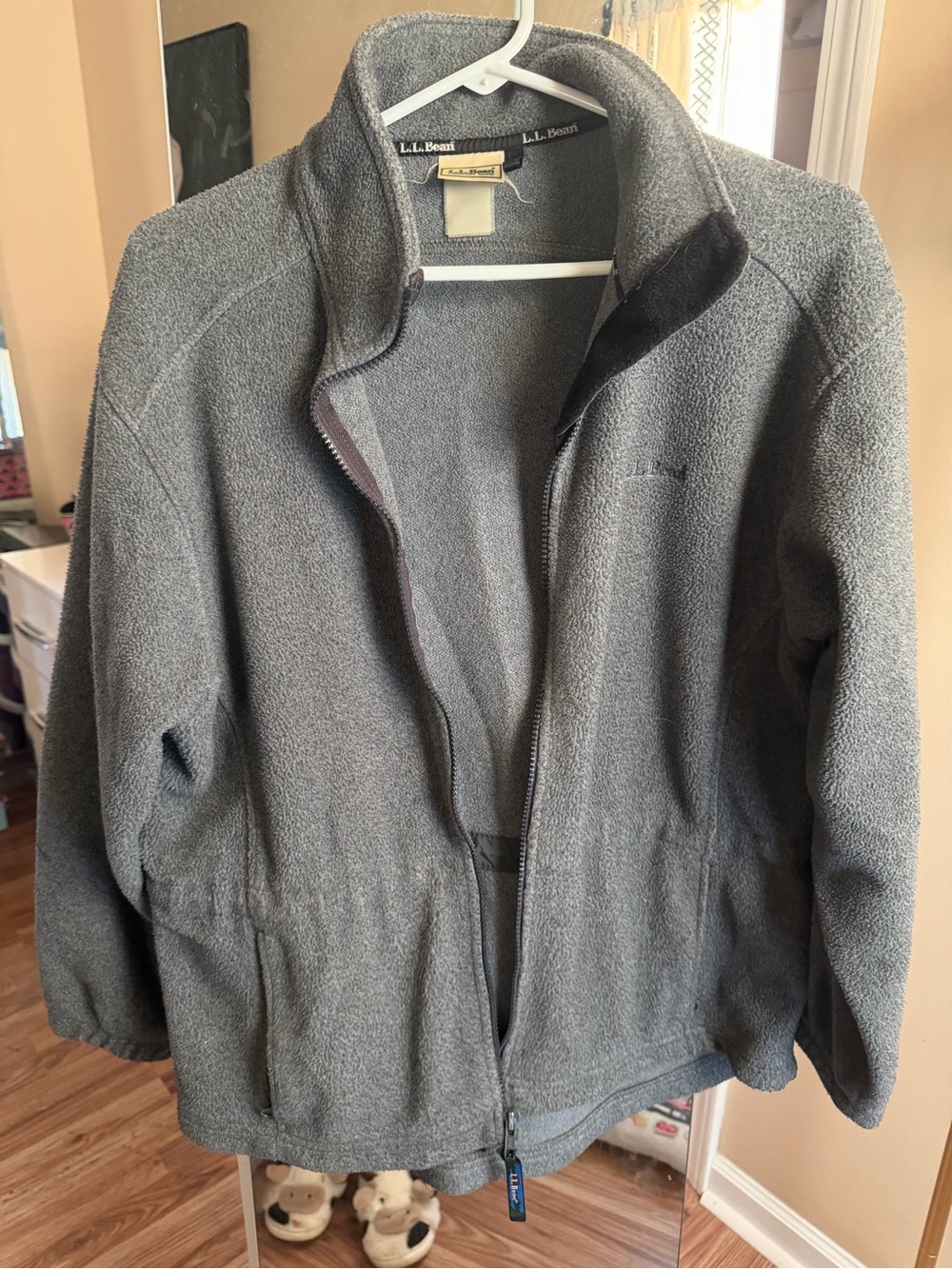 L.L. Bean Women's Charcoal Gray Full-Zip Fleece Jacket